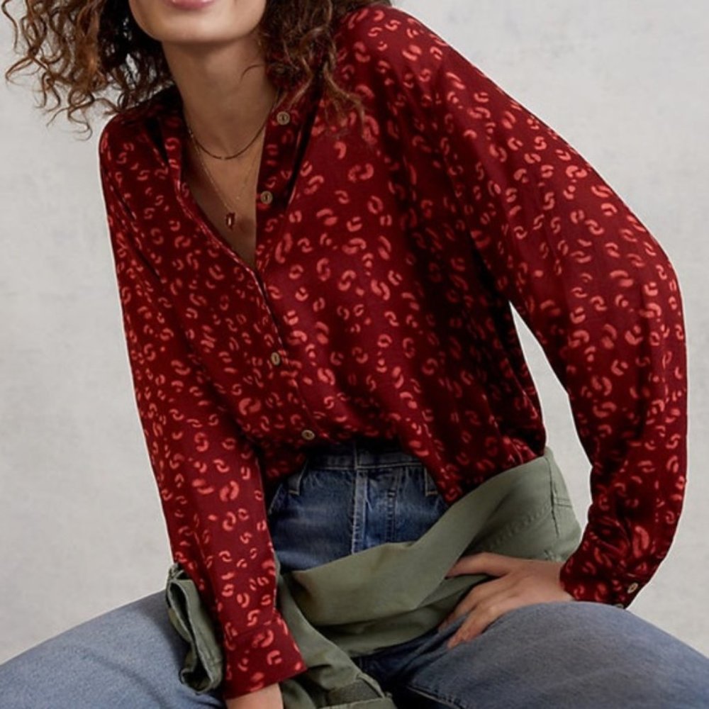 Anthropologie, Farm Rio Magda Button Down Shirt